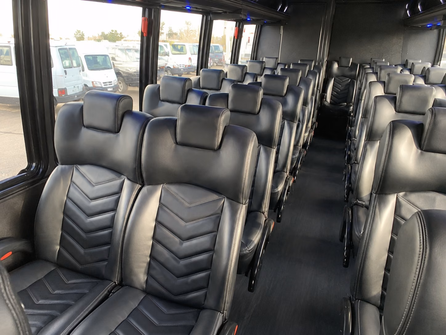 bryan 18 passenger minibus inside